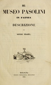 Cover of: Del Museo Pasolini in Faenza: descrizione