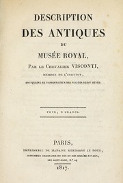 Cover of: Description des antiques du Musée Royal