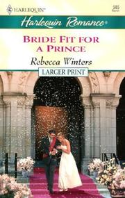 Cover of: Bride Fit for a Prince  (High Society Brides / Twin Brides) by Rebecca Winters