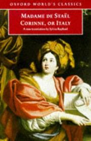 Cover of: Corinne, or, Italy by Madame de Staël