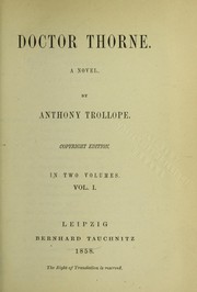 Cover of: Doctor Thorne by Anthony Trollope