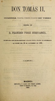 Cover of: Don Tomás II by Francisco Pérez Echevarría
