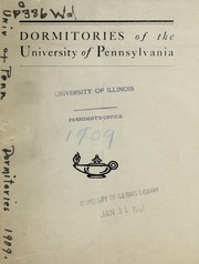 Cover of: Dormitories of the University of Pennyslvania