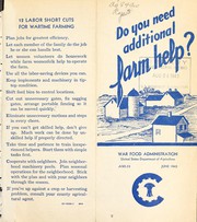 Cover of: Do you need additional farm help?