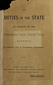 Cover of: The Duties of the State