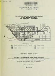 Cover of: Effects of the Loma Prieta earthquake on the Marina District San Francisco, California by Department of the Interior, U.S. Geological Survey.