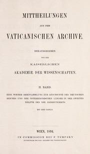Cover of: Eine Wiener Briefsammlung zur Geschichte des deutschen Reiches und der österreichischen Länder in der zweiten Hälfte des XIII Jahrhunderts