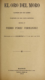 Cover of: El oro del moro by Pedro Pérez Fernández