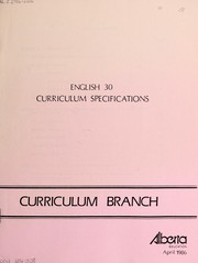 Cover of: English 30: curriculum specification