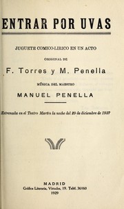 Cover of: Entrar por uvas by Manuel Penella Moreno