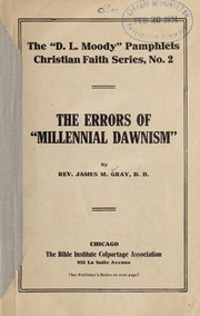 Cover of: The errors of "Millennial dawnism"