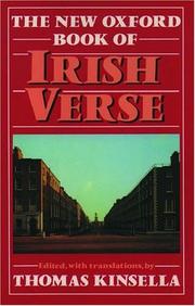 Cover of: The New Oxford Book of Irish Verse by Thomas Kinsella
