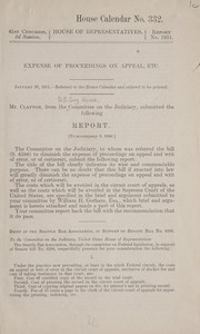 Cover of: Expense of proceedings on appeal, etc. by United States. Congress. House. Committee on the Judiciary