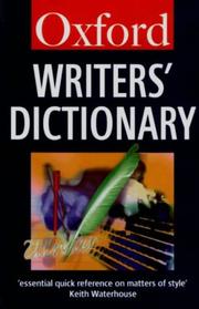 Cover of: The Oxford Writers' Dictionary