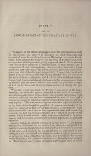 Extract from the annual report to the secretary of war by United States War Department
