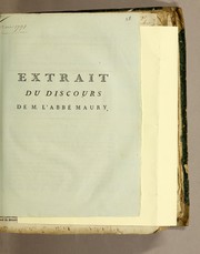 Cover of: Extrait du discours