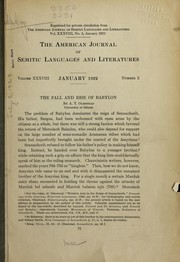 Cover of: The fall and rise of Babylon by A. T. Olmstead