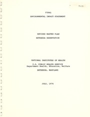 Cover of: Final environmental impact statement by National Institutes of Health (U.S.)