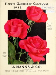 Cover of: Flower gardeners' catalgoue 1935 by J. Manns & Co