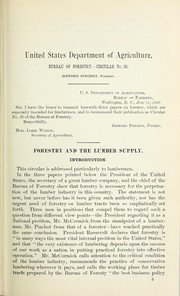 Cover of: Forestry and the lumber supply by Theodore Roosevelt