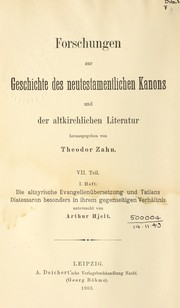 Cover of: Forschungen zur Geschichte des neutestamentlichen Kanons: und der altkirchlichen Literatur