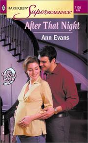 Cover of: After That Night: 9 Months Later (Harlequin Superromance No. 1136)