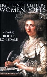 Cover of: Eighteenth Century Women Poets by Roger Lonsdale