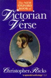Cover of: The new Oxford book of Victorian verse by edited by Christopher Ricks.
