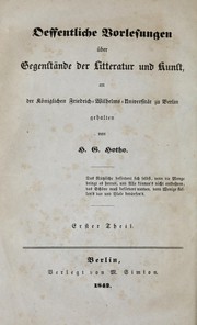 Cover of: Geschichte der deutschen und niederländischen Malerei: eine öffentliche Vorlesung an der Königlichen Friedrich-Wilhelms-Universität zu Berlin