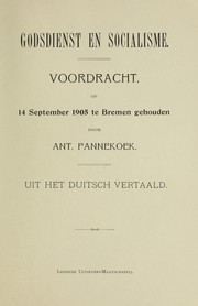 Cover of: Godsdienst en socialisme: voordracht, op 14 September 1905 te Bremen gehouden