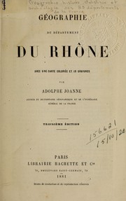 Cover of: Géographie du département du Rhône.
