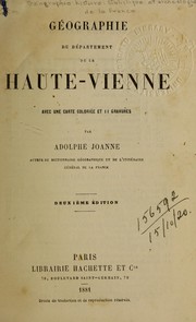 Géographie du département de la Haute-Vienne by Adolphe Laurent Joanne