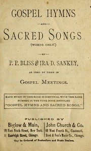 Cover of: Gospel hymns and sacred songs.: (Words only.)