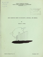 Cover of: Grain marketing survey in Mississippi, Louisiana, and Arkansas by Daniel H. McVey
