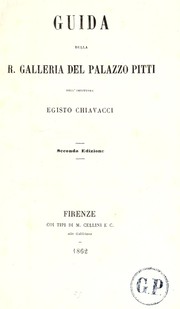 Cover of: Guida della R. Galleria del Palazzo Pitti
