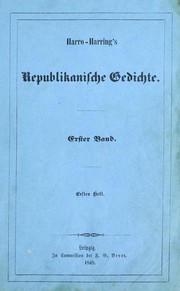 Cover of: Harro-Harring's republikanische Gedichte by Harro Harring