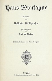Cover of: Haus Montague by Balduin Möllhausen