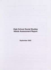 Cover of: High school social studies needs assessment report