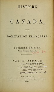 Cover of: Histoire du Canada: sous la domination française.