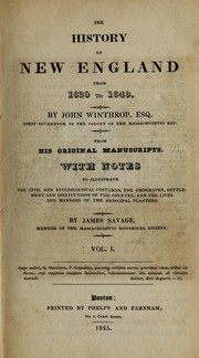 Cover of: The history of New England from 1630 to 1649. by Winthrop, John