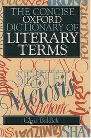 Cover of: The concise Oxford dictionary of literary terms by Chris Baldick