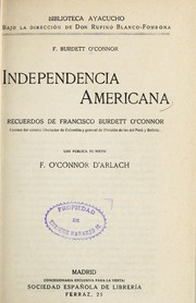 Cover of: Independencia americana by Francisco Burdett O'Connor