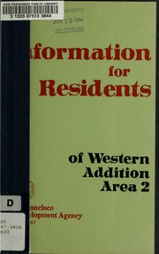 Cover of: Information for residents of Western Addition Area 2.