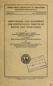 Cover of: Insecticides and equipment for controlling insects on fruits and vegetables