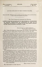 Cover of: In the Senate of the United States by United States. Department of the Interior