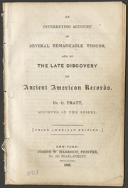 Cover of: An interesting account of several remarkable visions, and of the late discovery of ancient American records
