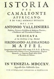 Cover of: Istoria del Camaleonte affricano, e di varj animali d'Italia ...