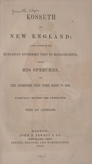 Cover of: Kossuth in New England ...