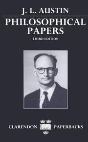 Cover of: Philosophical Papers by J. L. Austin