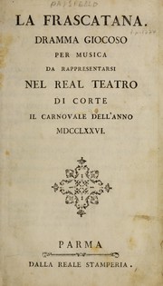 Cover of: La Frascatana by Giovanni Paisiello
